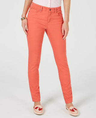 Charter Club Women's Bristol Skinny Ankle Jeans Orange Size 8