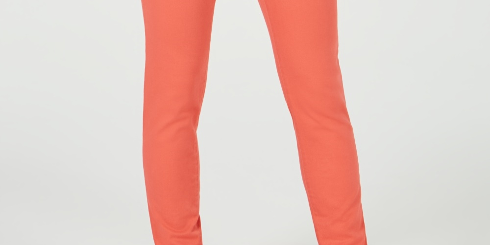 Charter Club Women's Bristol Skinny Ankle Jeans Orange Size 8