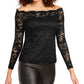 Thalia Sodi Women's Lace Off The Shoulder Top Black Size X-Small