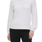 Calvin Klein Women's Embellished Sweater White Size X-Small