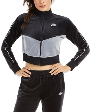 Nike Women's Sportswear Heritage Jackets Charcoal Size Large