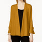Alfani Women's Tie Sleeve Cardigan Gold Size Petite XL