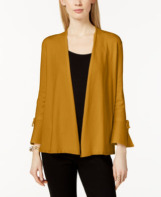 Alfani Women's Tie Sleeve Cardigan Gold Size Petite XL