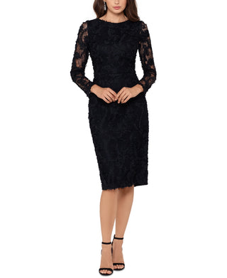 Xscape Women's Lace Soutache Dress Black Size 4