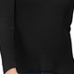 Style & Co Women's Ribbed V Neck Cotton Sweater Black Size Large