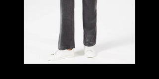 Charter Club Women's Velour Pull On Pants Grey Size Small