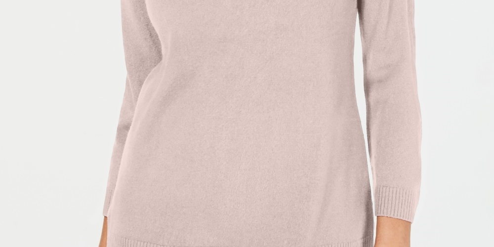 Karen Scott Women's V Neck Sweater Pink Size Small