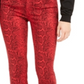 Celebrity Pink Junior's the Spice Snake Print Hi Rise Jeans Red Size 7