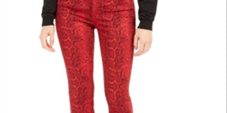 Celebrity Pink Junior's the Spice Snake Print Hi Rise Jeans Red Size 7