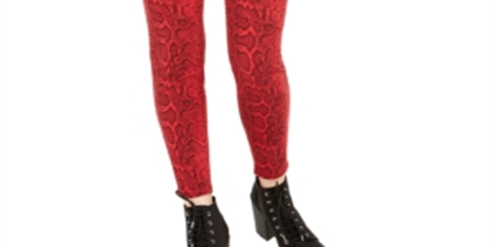 Celebrity Pink Junior's the Spice Snake Print Hi Rise Jeans Red Size 7