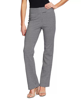 CeCe Women's Houndstooth High Rise Bootcut Pants Gray Size 6