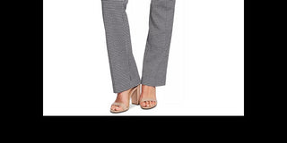 CeCe Women's Houndstooth High Rise Bootcut Pants Gray Size 6