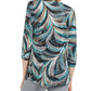 JM Collection Women's Zip Neck Textured Tunic Black Size XS