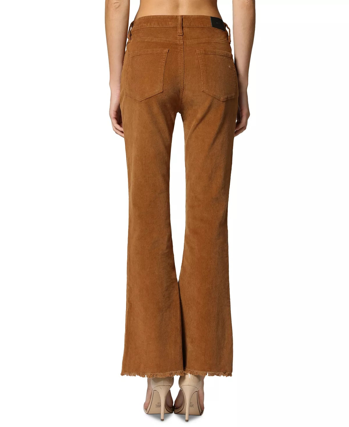 Hidden Jeans Women's Corduroy Frayed Straight Leg Pants Gold Size -25