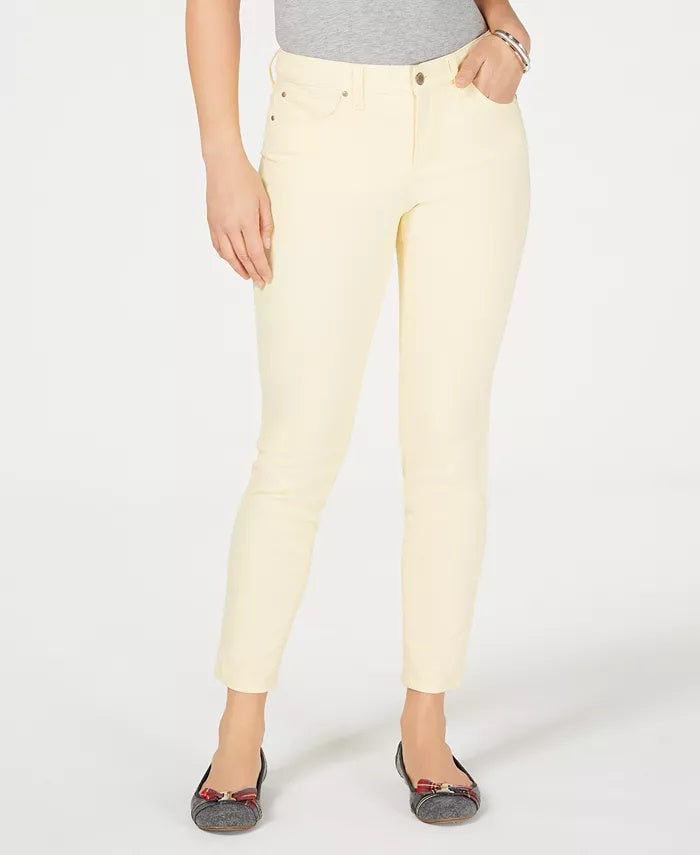 Charter Club Women's Skinny Light Wash Jeans White Size 8