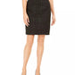 Calvin Klein Women's Metallic Tweed Pencil Skirt Black Size 10