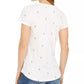 Style & Co Women's Printed Scoop Neck T-Shirt White Size Small