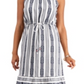 Style & Co Women's Striped Jacquard MIDI Dress Blue Size Small