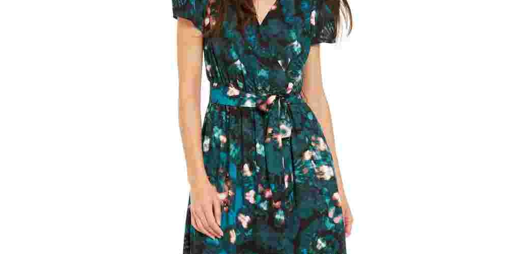 INC International Concepts Women's Puff Sleeve High Low Dress  Black Size 12