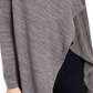 NY Collection Women's Space Dye Asymmetrical Sweater Charcoal Size XS