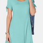 Style & Co Women's Tie Sleeve Swing Dress  Blue Size PP