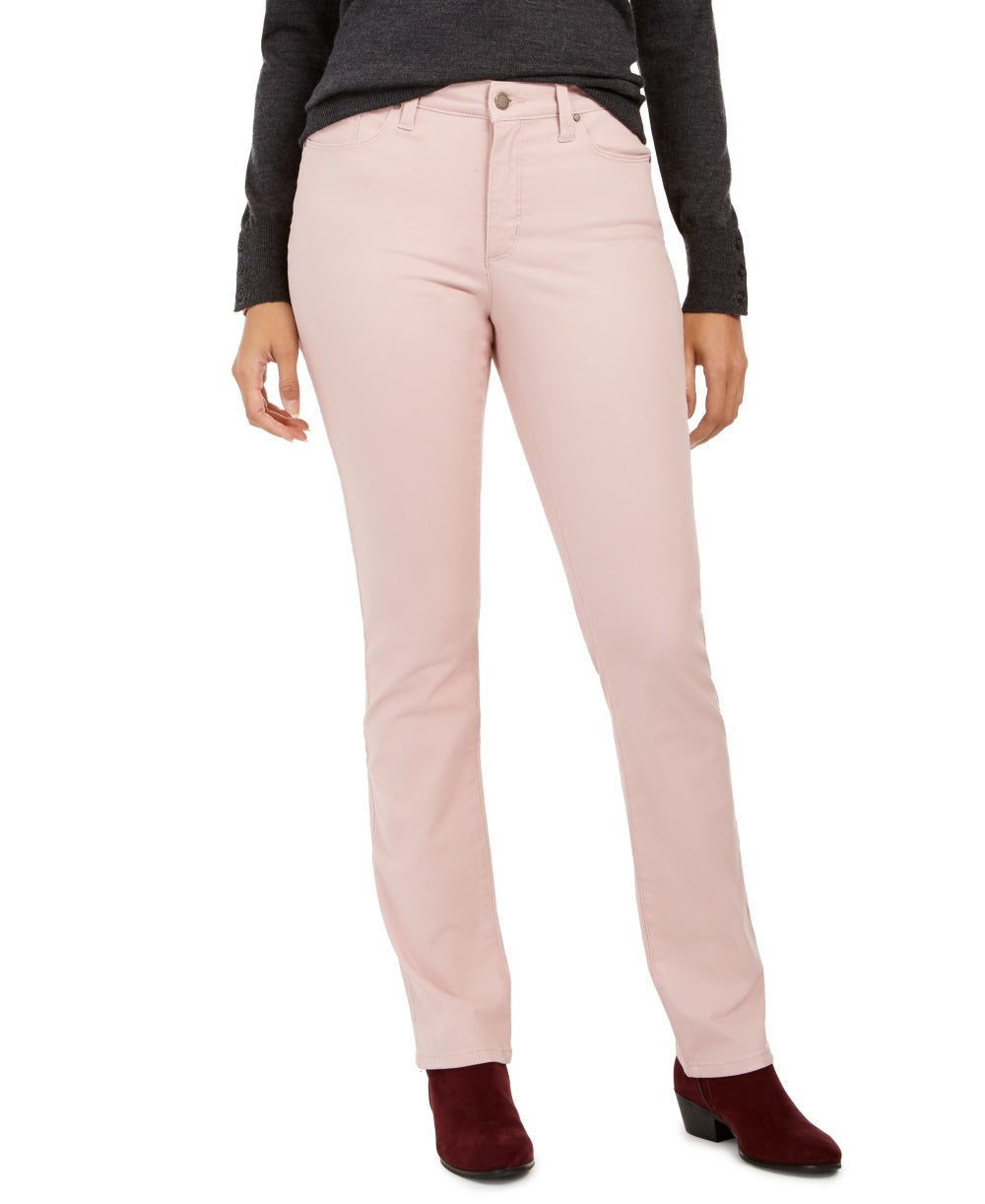 Charter Club Women's Lexington Straight Leg Jeans Pink Size 12