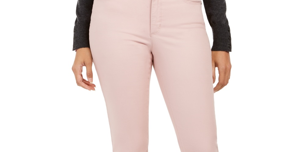 Charter Club Women's Lexington Straight Leg Jeans Pink Size 12