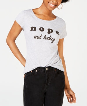 Love Tribe Women's Slogan T-Shirt Crewneck Graphic Gray Size Large