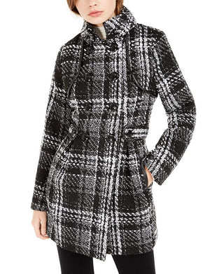 BCX Junior's Double Breasted Coat Black Size L