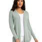 Charter Club Women's Open Front Curved Hem Completer Sweater Green Size Medium