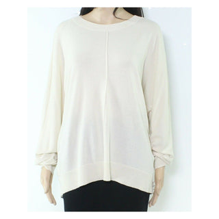 Alfani Women's Sweater High Low Pullover Tunic White Size X-Large