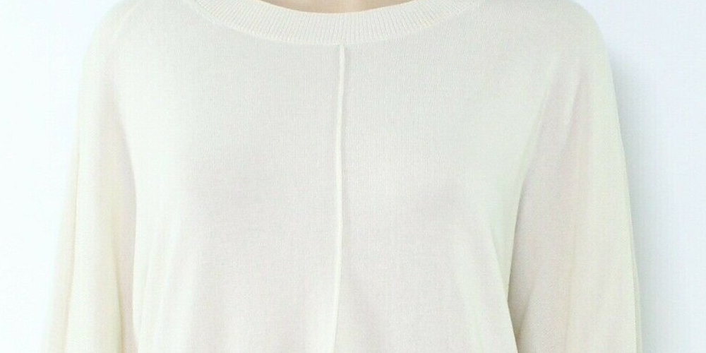 Alfani Women's Sweater High Low Pullover Tunic White Size X-Large