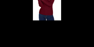 Hippie Rose Women's Long Sleeve Keyhole Top Red Size X-Small