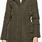 Cole Haan Women's Button Up Hooded Parka Winter Jacket Green Size Large