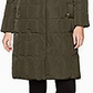 Cole Haan Women's Button Up Hooded Parka Winter Jacket Green Size Large