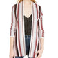 INC International Concepts Women's Striped Open Front Cardigan Pink Size Petite L