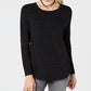 Style & Co Women's Long Sleeve T-Shirt Black Size Medium