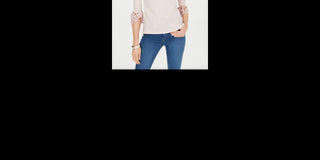 Charter Club Women's Bell Sleeve Embroidered Top Pink Size PSM