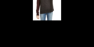 BCX Women's Acrylic Pullover Turtleneck Sweater Grey Size Medium