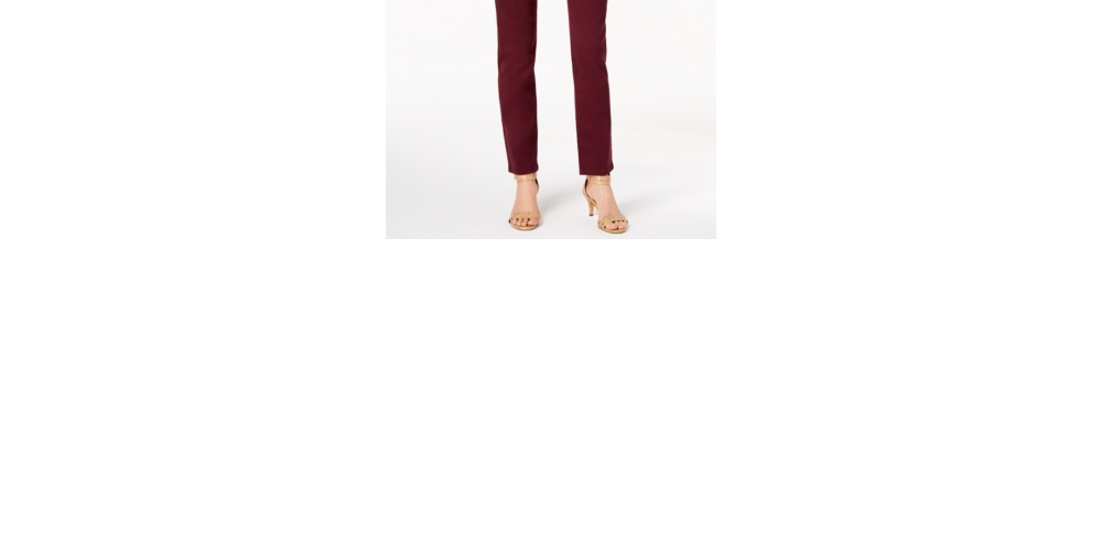 Style & Co. Women's Tummy Control Slim Leg Jeans Red Size 16X3