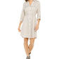 Style & Co. Women's Solid Utility Shirtdress Gray Size X-Small