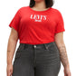Levi's Women's Logo Tee Red Size 2X
