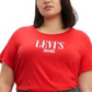 Levi's Women's Logo Tee Red Size 2X