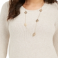 Style & Co Women's Mixed Stitch Sweater Brown Size Petite Medium