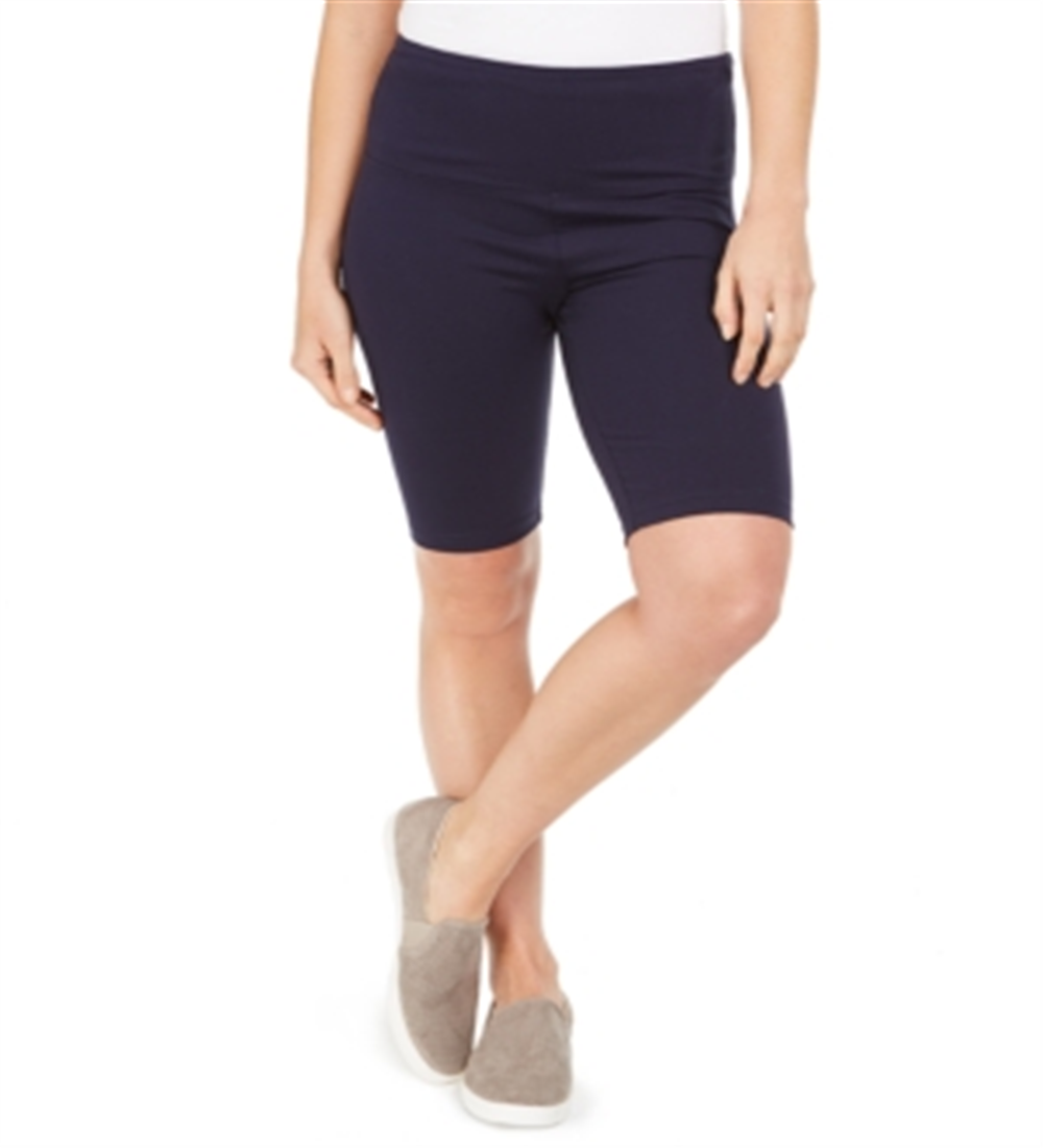 Style & Co Women's Yoga Bike Shorts Industrial industrial Blue Size X-Large