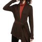 INC International Concepts Women's Metallic Cardigan Brown Size X-Large