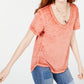American Rag Junior's Burnout Top Orange Size X-Large