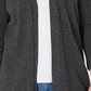 Karen Scott Women's Open Front Cardigan Charcoal Size PSM