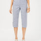 Karen Scott Women's Striped Capris Blue Size 6