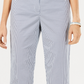 Karen Scott Women's Striped Capris Blue Size 6